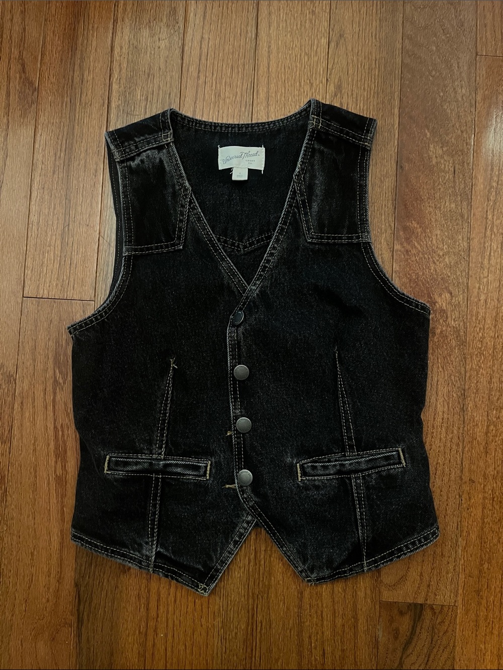 Universal Threads Black Denim Vest